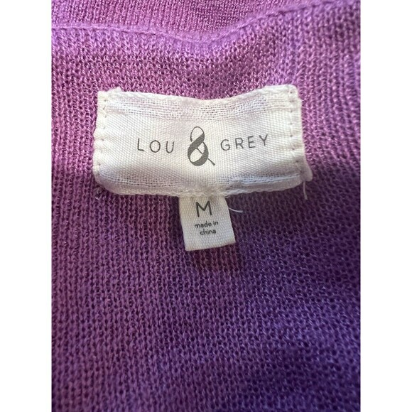 Lou & Grey Mock Neck Drop Sleeve Soft Knit Sweater Women's Medium Oversized - Picture 4 of 5
